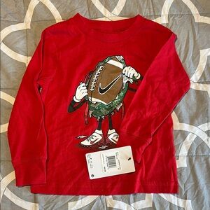 Nike Kids Red Graphic Long Sleeve Shirt